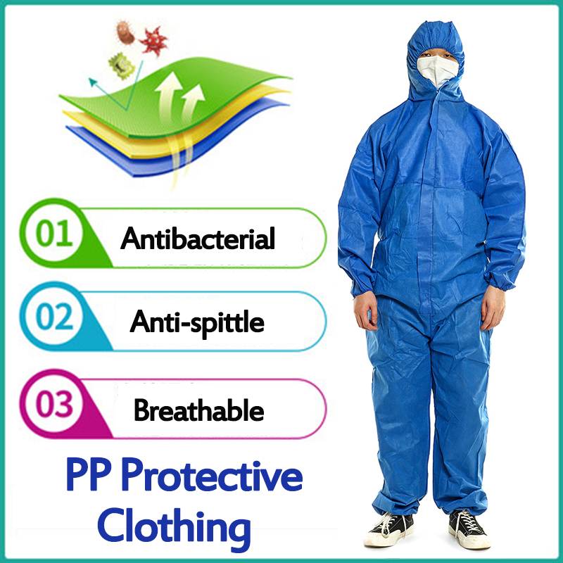 Waterproof One Time Disposable PP Oil-Resistant Protective Coverall for Spary Painting Decorating Clothes Overall Suit Workwear