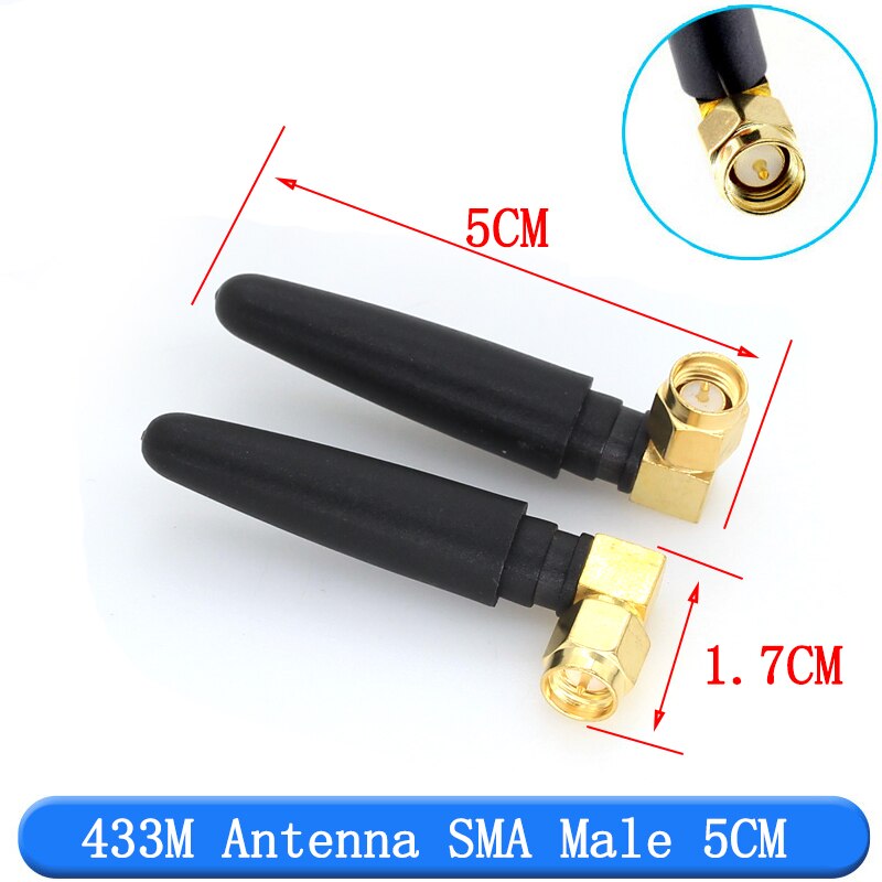2 st 433 mhz antenn 3 dbi sma hankontakt 433 mhz riktad antenn 433m vattentät antenn för lorawan /javino: 433 mhz antenn d