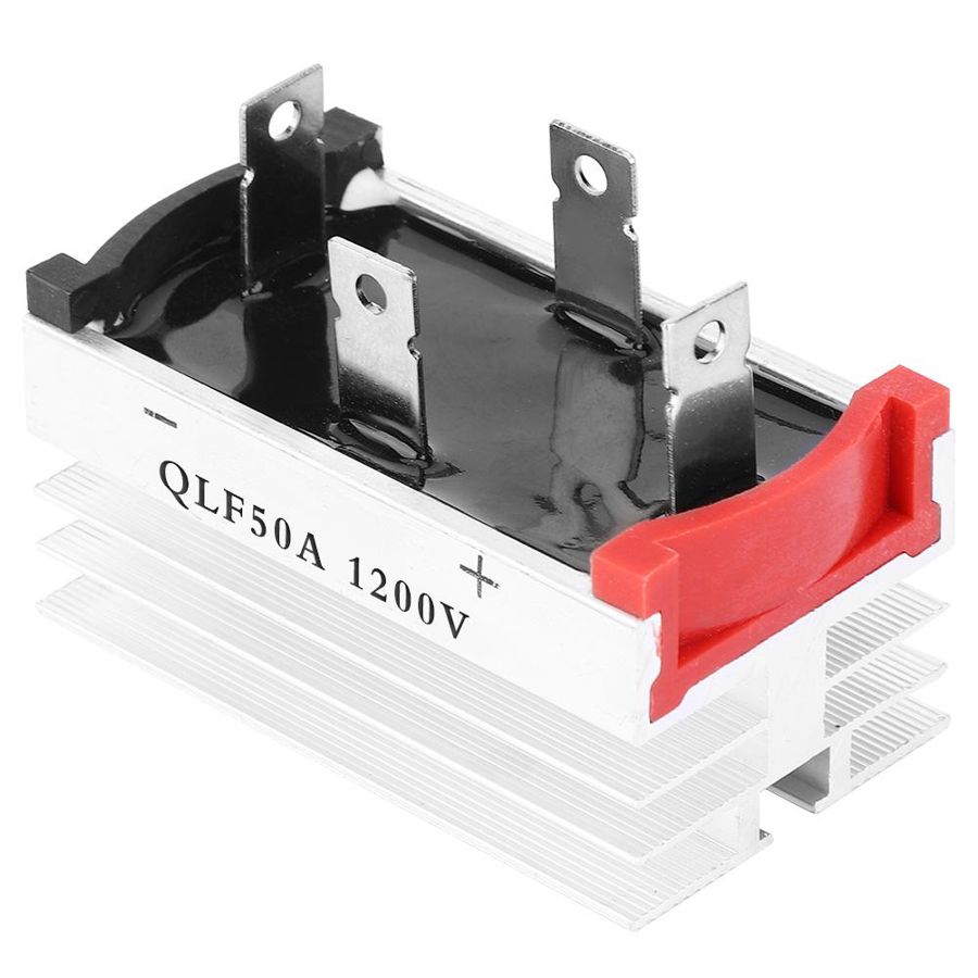 4Pcs Qlf 50A 1200V Single Phase Diode Bridge Rectifier Module Metal Case