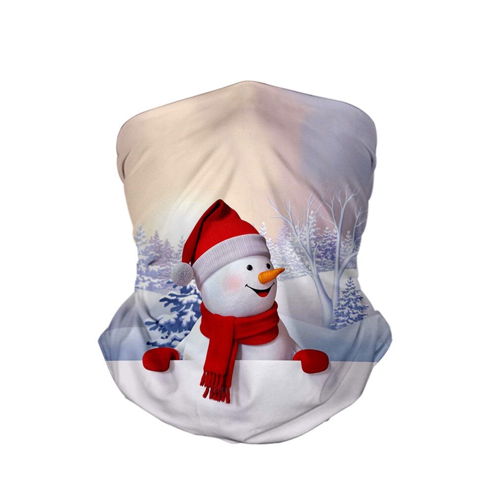 Children's Christmas 3D printed face balaclave kids bandana multi-functional magic headheand boys and girls scarf