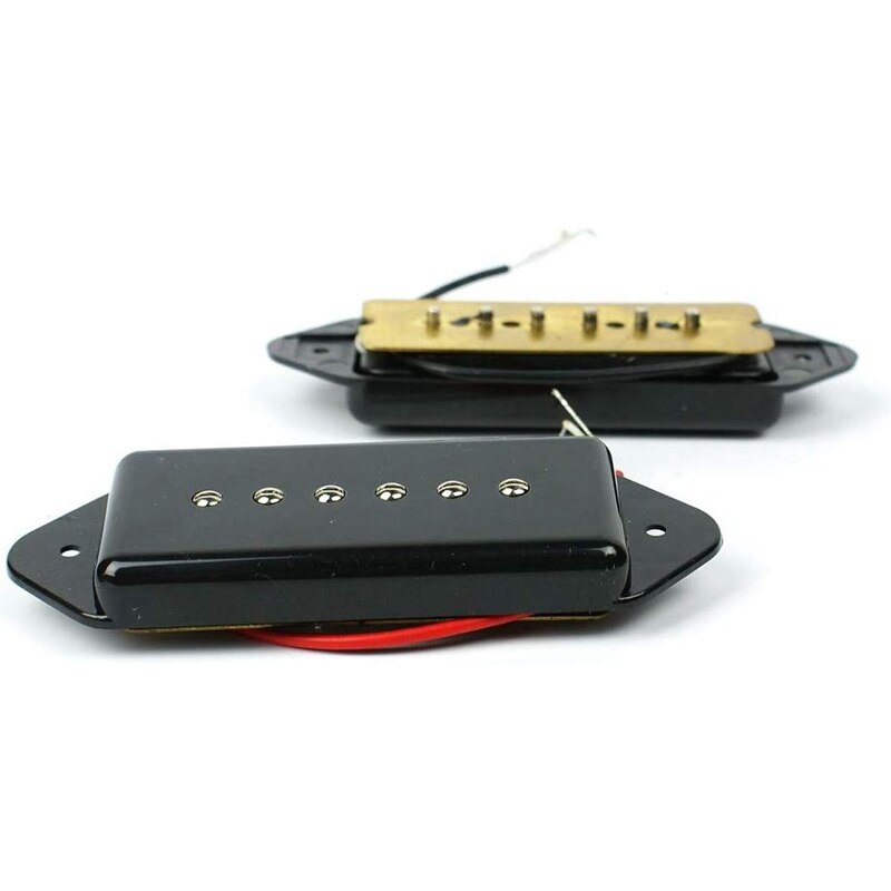 Juego de 2 pastillas de guitarra P90 estilo oreja de perro negro DP90-BK accesorios de guitarra
