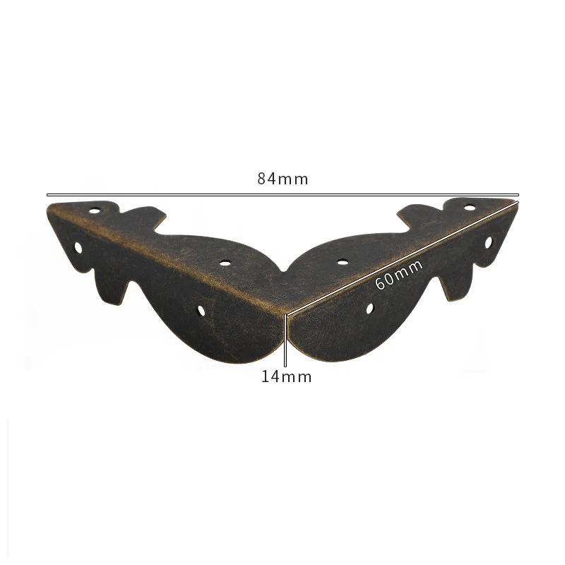 Boîte à bijoux en laiton antique, protecteur d'angle en bois, protection pour la maison, coins décoratifs, couvercle de protection d'angle, , 4 pièces: Chrome