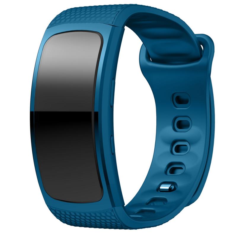 Per Samsung Gear Fit 2 Pro SM-R360 Watch Band Compatibile Per Samsung Gear Fit 2 Pro di Silicone Del Cinturino di Vigilanza di Forma Fisica fascia 95 + 88 millimetri: Official blue