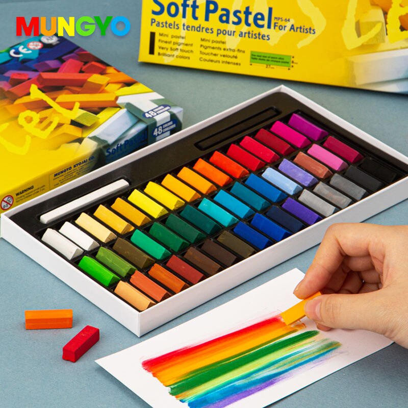 Mungyo-Mini pasteles de tiza no tóxicos de colores Pastel suave para artista estudiante, pluma de pintura de Graffiti, suministros de Arte de papelería escolar