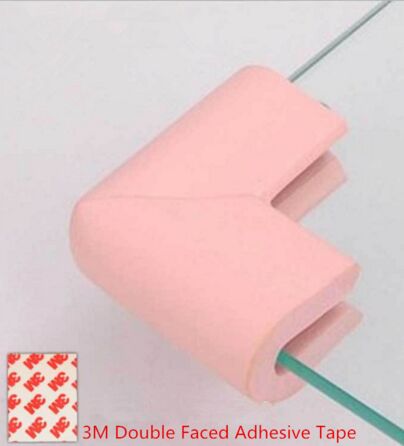 Protectores para las esquinas de las mesas de vidrio para bebés, protectores para bordes y esquinas, pegatina, Protector de esquinas seguro para bebés, protecciones de seguridad de bordes: Corner Guards pink