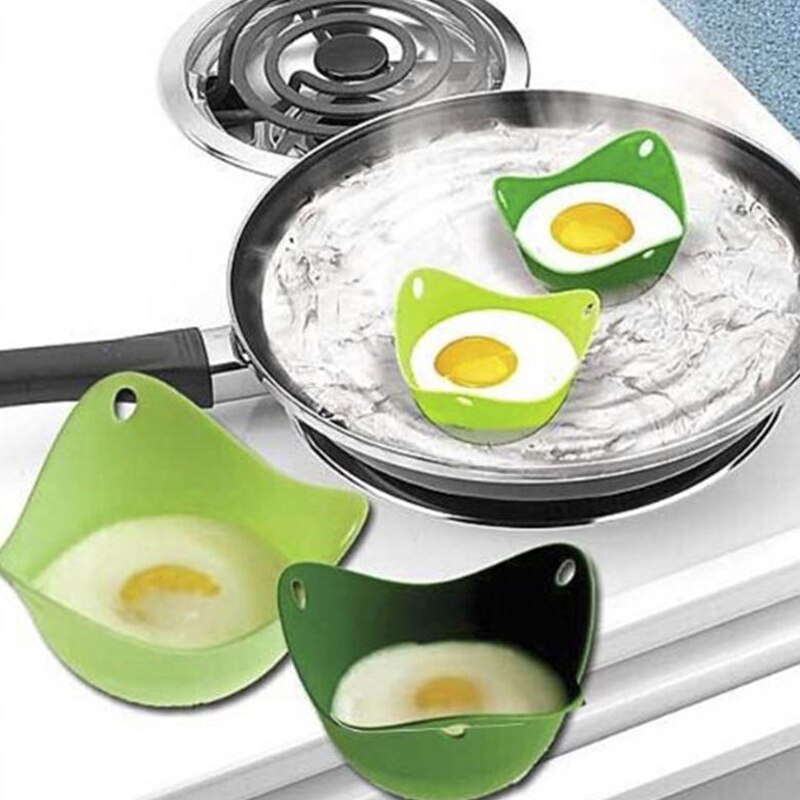 5 Egg Poachers Silicone Egg Cooker Pancake Cookware Bakeware Steam Egg Plate Healthy Egg Pancake Kitchen Cooking Tool Accessory