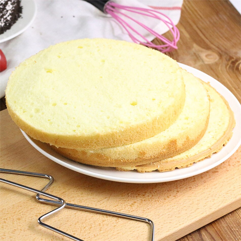 Double Line Cake Cut Slicer Kitchen Cooking Tool Cake Cutter Adjustable Stainless Steel Device Cake Decorating Baking Accessorie