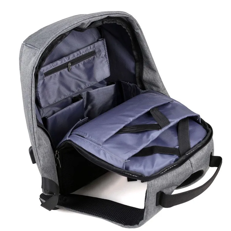 Sac à dos antivol pour ordinateur portable pour hommes et femmes, sac à dos de voyage, grande capacité, charge USB, étudiant universitaire, sacs initiés à l'école