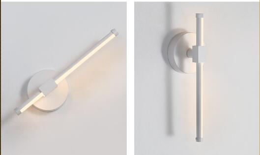 Moderne ledet vegglampe til soverom stue studie rom justerbare hjem deco vegglamper hvit svart ferdig 90-260v