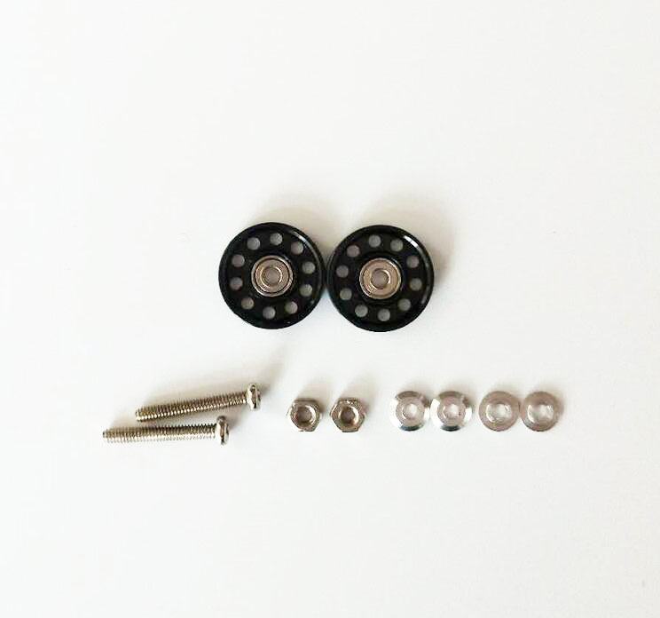 2Pcs 95301 Lightweight 13mm Aluminum Ball-Race Rollers Ringless Spare Parts For Tamiya Mini 4WD Car Model