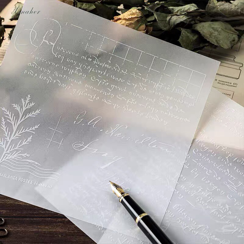 Blanco liso serie ácido sulfúrico Material de fondo de papel de diario planificador Scrapbooking decorativo Vintage papel para manualidades DIY
