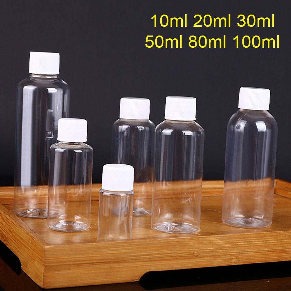 10/20/30/50/80/100ml leere Plastik verschluss flaschen wieder verwendbare Kosmetik behälter Proben flasche Shampoo Flüssig pulver Verpackungs flasche
