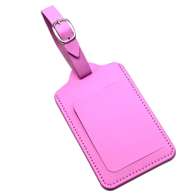Hjkl mala de couro pu, etiqueta de bagagem para homens e mulheres, pingente de bagagem, acessórios de viagem, identificação, presente: D