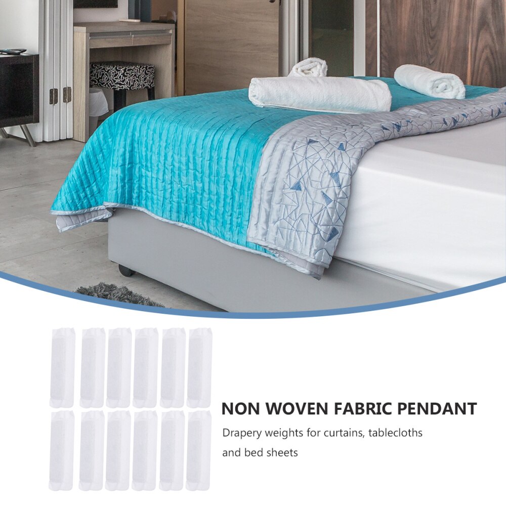 12 PCS 20g Drapery Weights Rectangle Covered Lead Weight for Window Curtain