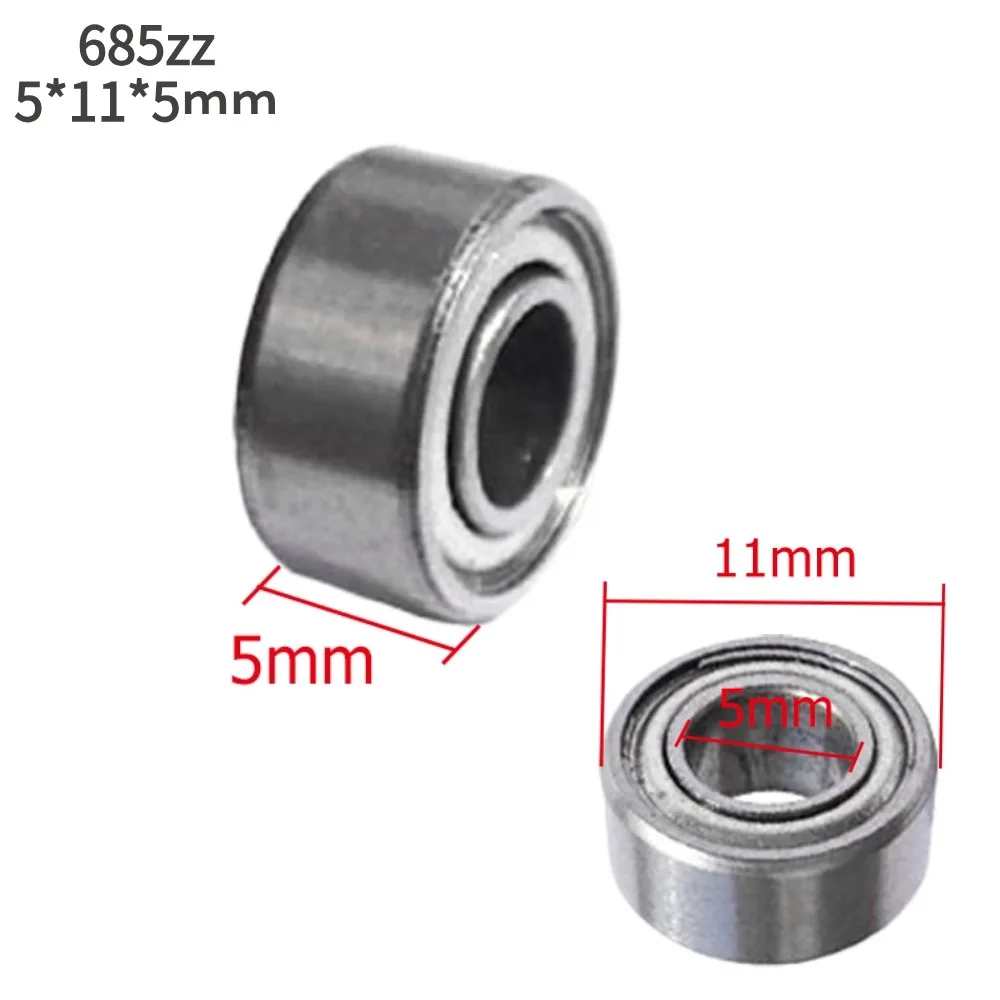Rodamientos de bolas de piezas para monopatín, pieza de acero de carbono con ranura profunda, 10-100, 608zz, 623zz, 625zz, 626zz, 685zz, 688zz, 608zz: Plata / 50 Unids