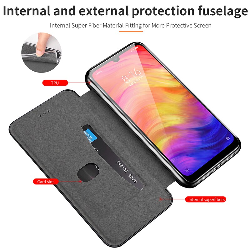 Magnetische Plain Flip Case Voor Oneplus 7 Pro 7 T Pro Lederen Card Holster Stand Book Cover