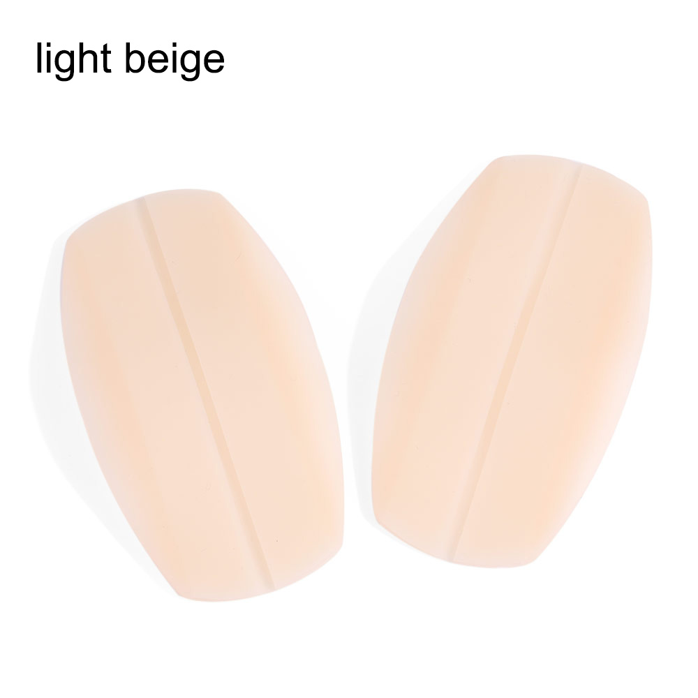 1 Paar Zachte Siliconen Half-Transparante Anti-Slip Schouder Pads 2 Stks/partij Lady Relief Pijn Bra Strap kussens Geen-Slip Houder: light beige B