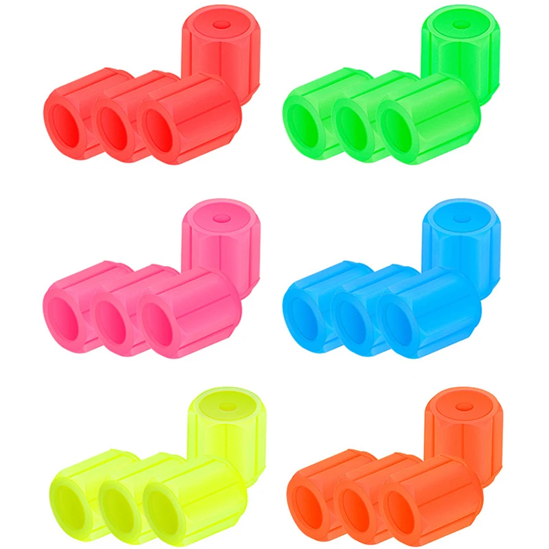 Luminous Car Tire Valve Caps Plastic Red Motorcycle Bike Tyre Valve Caps Wheel Hub Glow Decoration Dustproof Tyre Rim Stem Cover