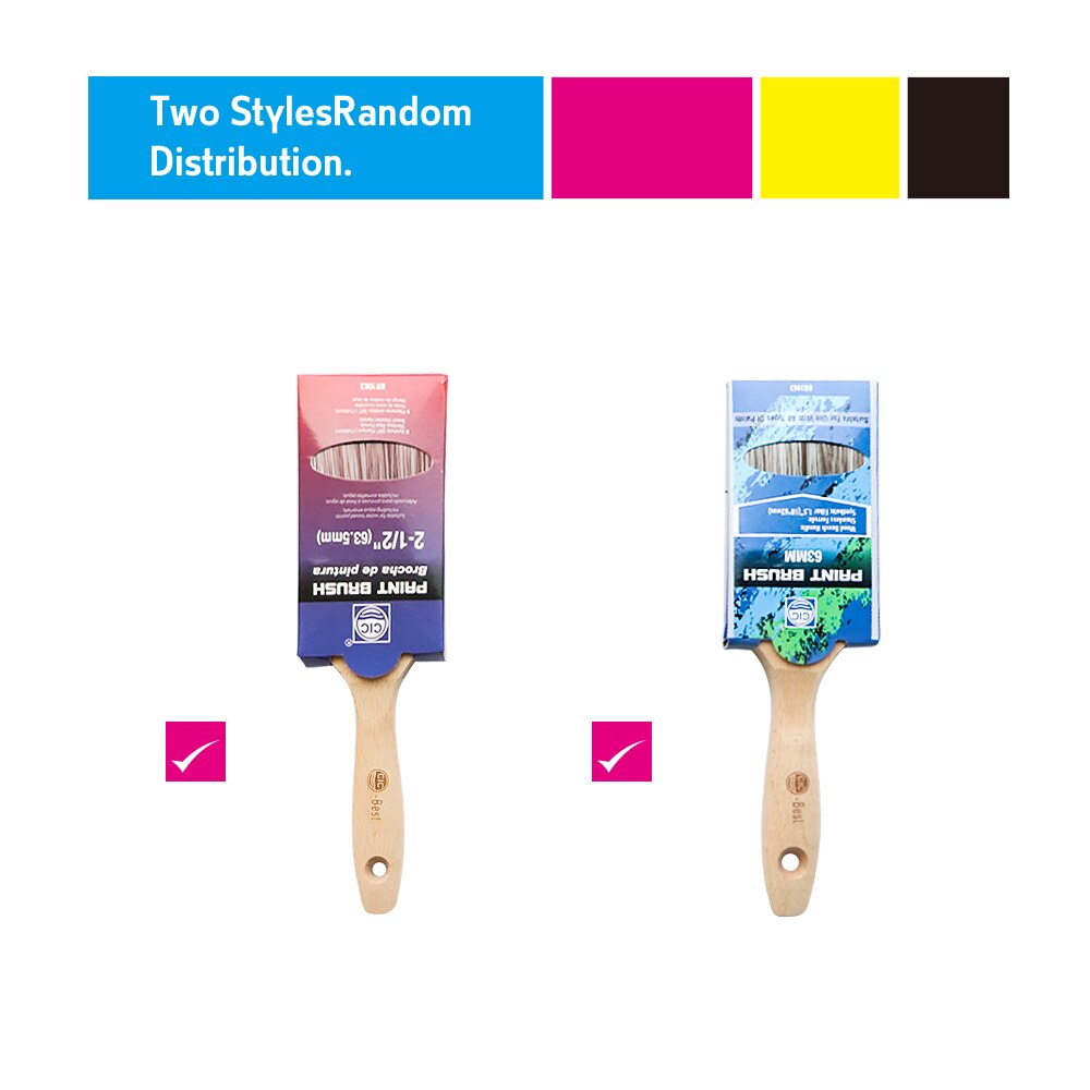 BRAKEMAN Haushalt Borsten Pinsel 2,5 Zoll 63mm Buche Holz Griff Trockenbau Werkzeuge DIY Kunst Malen Anwendung Malerei