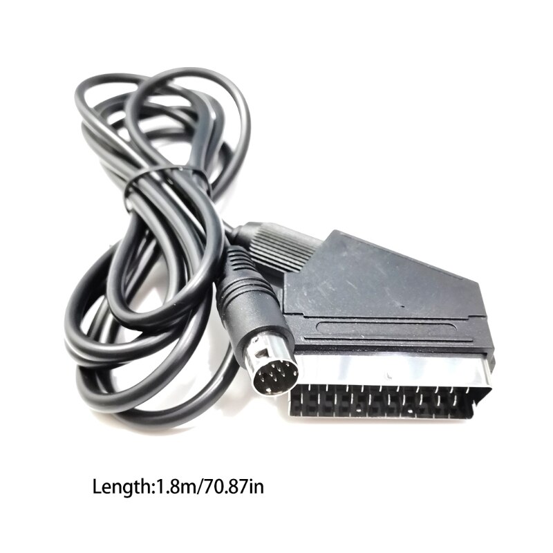 1.8M Rgb/Rgbs Scart Ofc Adapter Kabel Voor Sega MD2 Game Console Rgb Scart Kabel 9 Pin V pin/C Pin