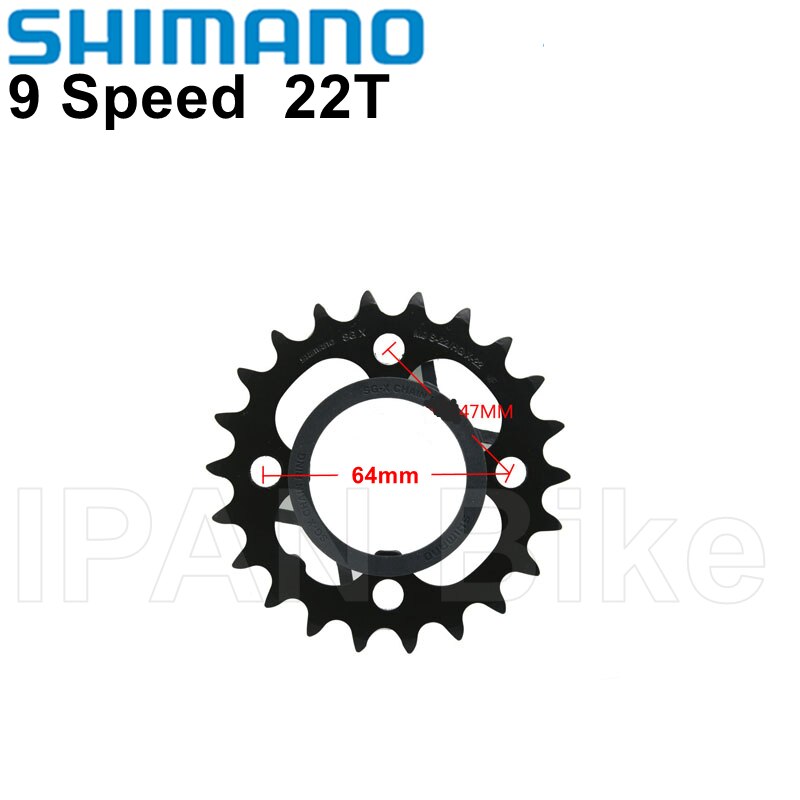 Shimano – plateau de pédalier à 9 vitesses pour vélo, pièces de réparation, Original, FC-M391 FC-M390, 48T 44T 36T 32T 22T: 22T