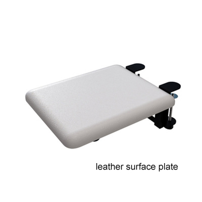 DL-WM-10 wrist rest mount holder mouse pad support foldable metal left right clamp desk 10-80mm double lock: leather white