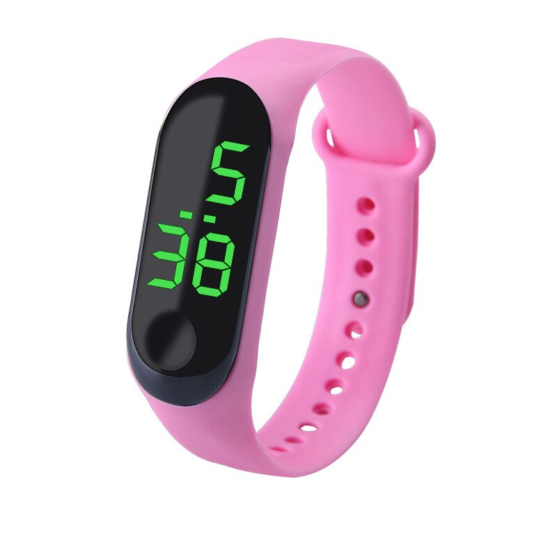 Creatieve Groene Display Kinderen Horloges Sport Waterdichte Led Kinderen Horloges Jongens Digitale Klokken Voor Meisjes Beste Cadeau Reloj Niño: pink