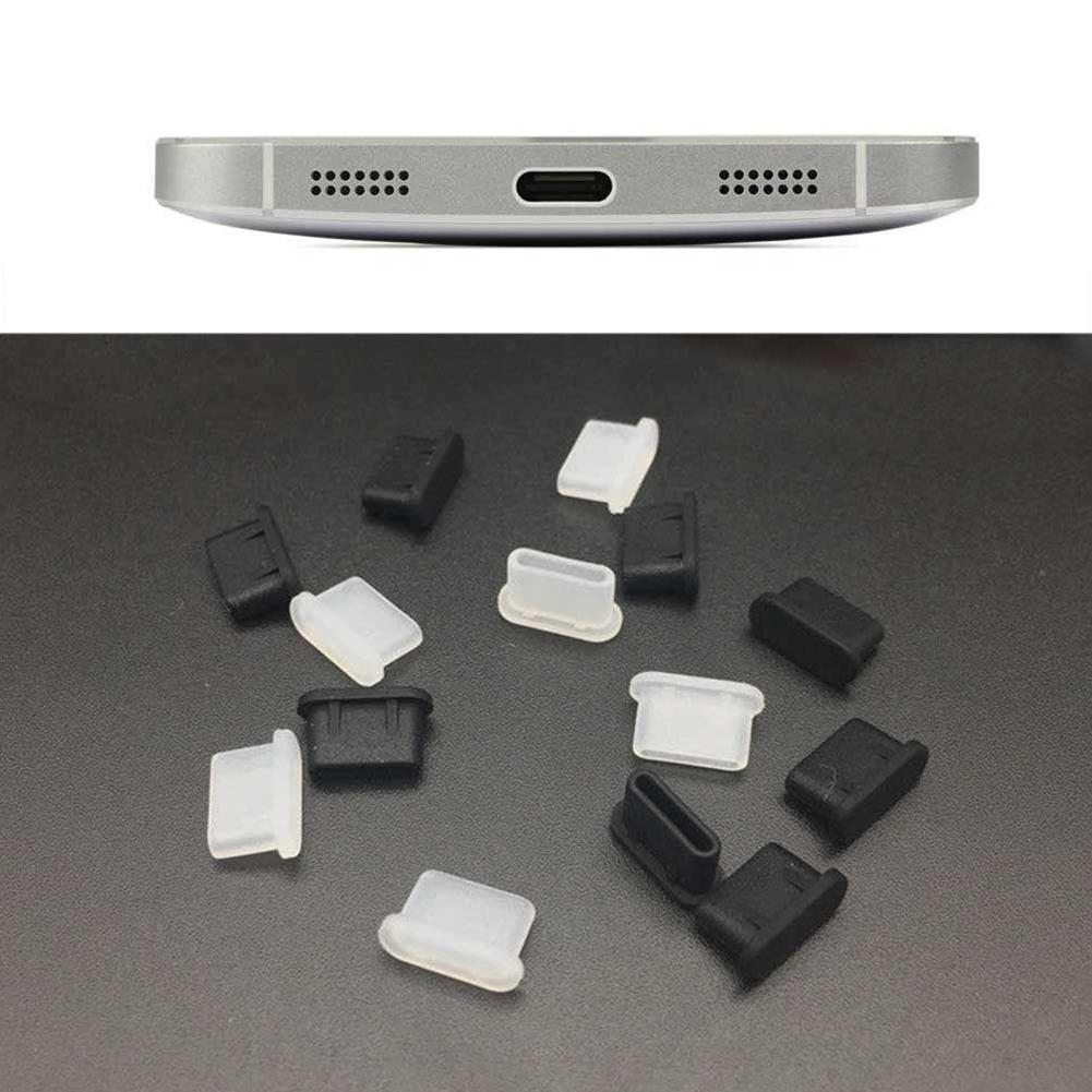 10x Anti Stof Stekkers Usb C Opladen Gaten Siliconen Type C Port Bescherming Stof Plug Voor Samsung S9 S8 Huawei