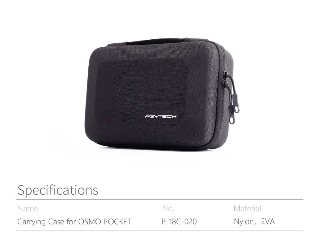 PGYTECH Voor DJI OSMO Action Gopro Hero 7 Osmo Pocket Draagtasl Opbergtas Handtas