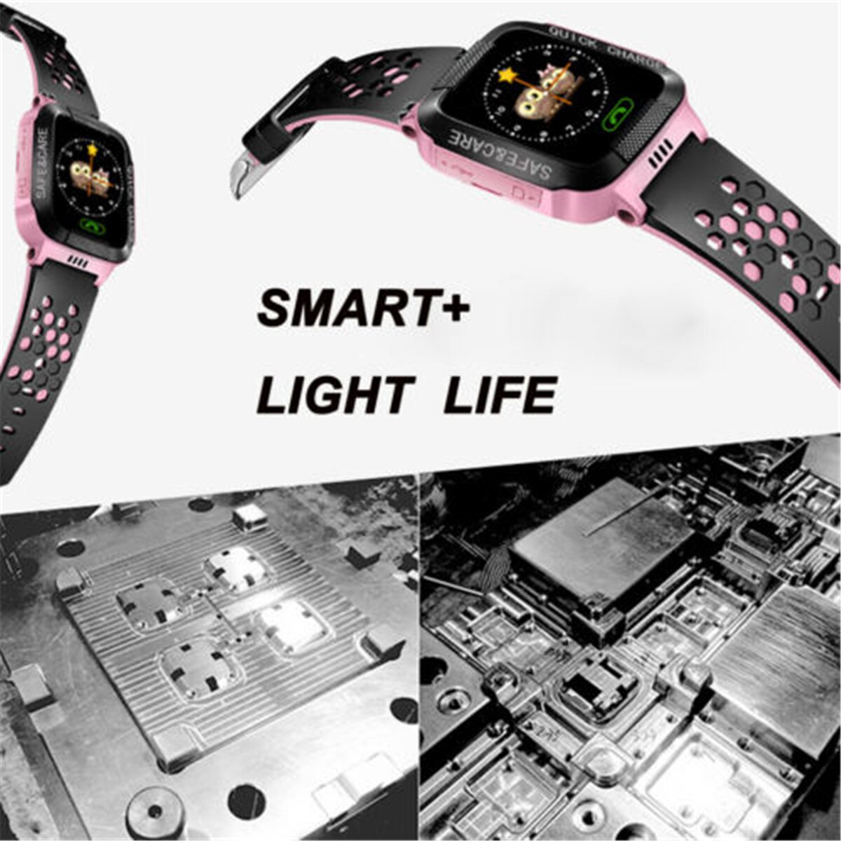 Multifunktion børn børn digitalt smart ur touch screen lbs position tracker stemmeovervågning telefon til børn sikkerhed beskytte