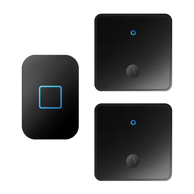 CACAZI Self-powered Wireless Doorbell Waterproof Battery-Free Button Intelligent Door Bell Sets Home Welcome Outdoor EU US UK: WHITE / EU