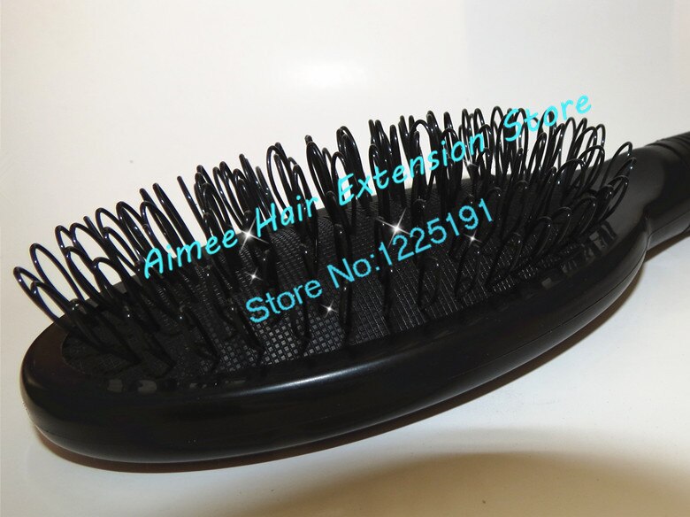 2pcs Black Plastic loop comb for hair extensions easy brush wavy hair salon tools princess kate's secret