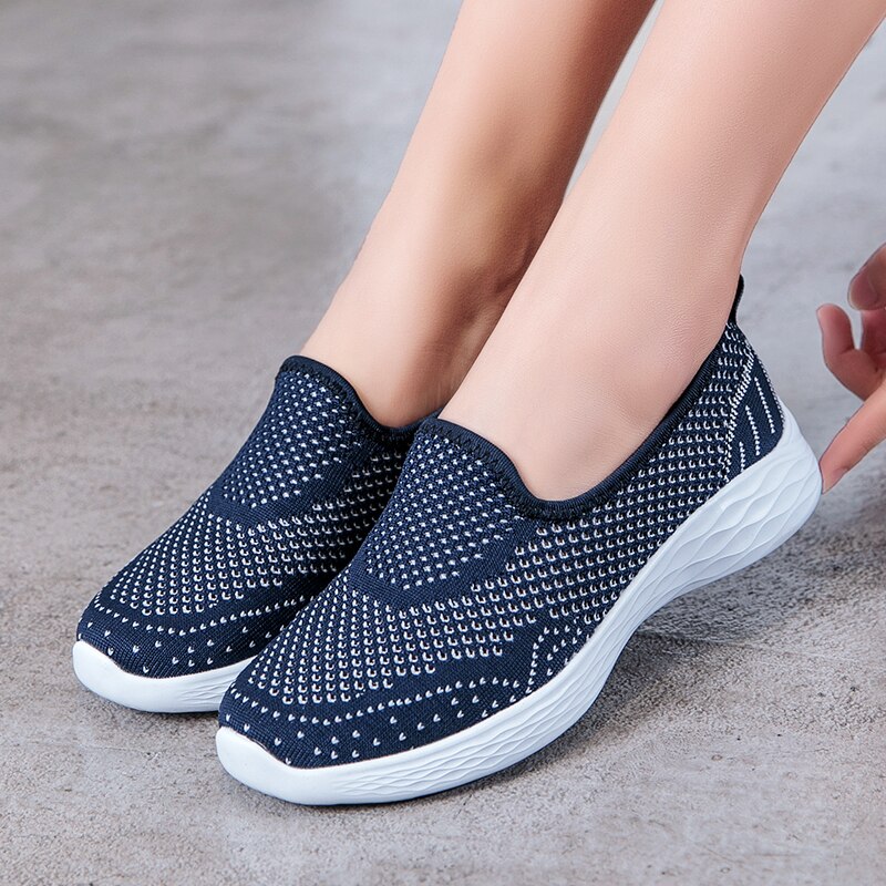 Platform sneakers dames platte zool hardloopschoenen mesh ademende dames sport loafers lichte schoenen dames