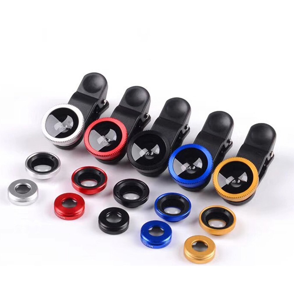 Duurzaam Universele 3 In 1 Mobiele Telefoon Lenzen Fish Eye Smartphone Groothoek Macro Camera Celular Lens Kit