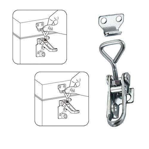 304 stainless steel latch lock, toggle door latch, toggle door clip adjustable cabinet box handle door lock, buckle for sliding