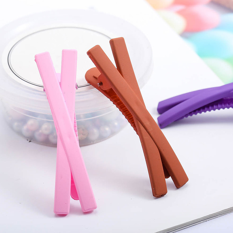 Épingles à cheveux de Style coréen, pinces à cheveux Macaron croisées, couleur bonbon, mates, frange mignonne, accessoires de coiffure,