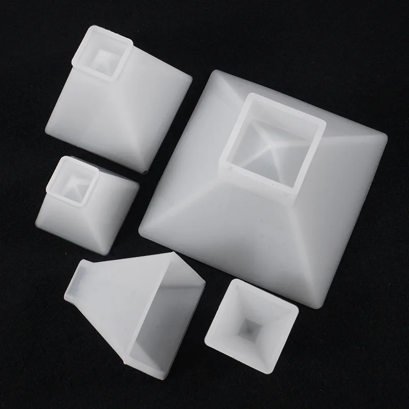 Moule pyramide 3D en Silicone, pour bricolage, cristal UV époxy, cône triangulaire cubique, décoration de la maison, Arts et artisanat pour modèle en résine