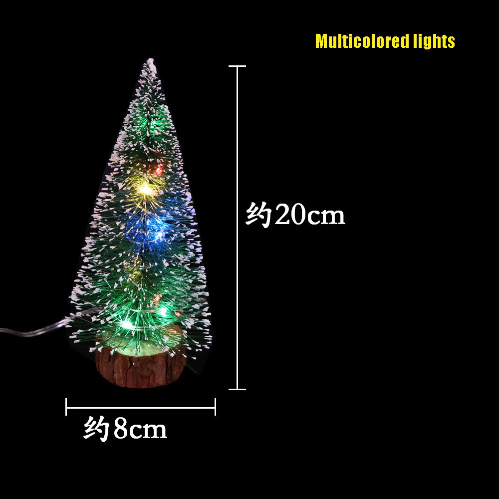 Juldekorationer julbordsdekorationer grön rimfrost med led-ljus tallbarr mini julgran: 4