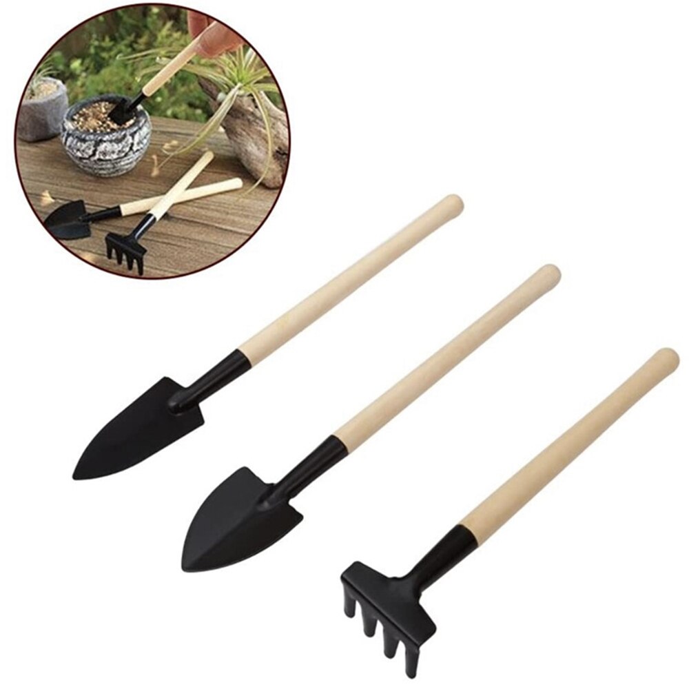 Succulent Plants Tools Mini Garden Hand Tools Set Transplanting Tools Miniature Planting Gardening Tool Set For Indoor Miniature