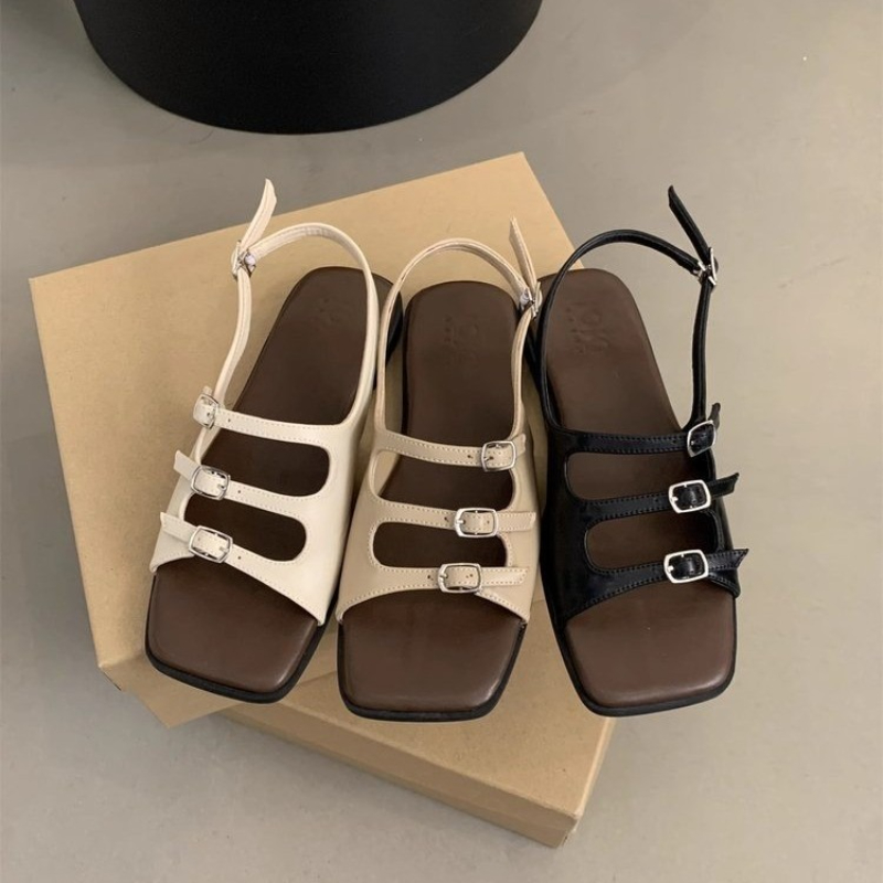 Mode sandalen dames zomer retro strand kust reizen zachte platte sandalen