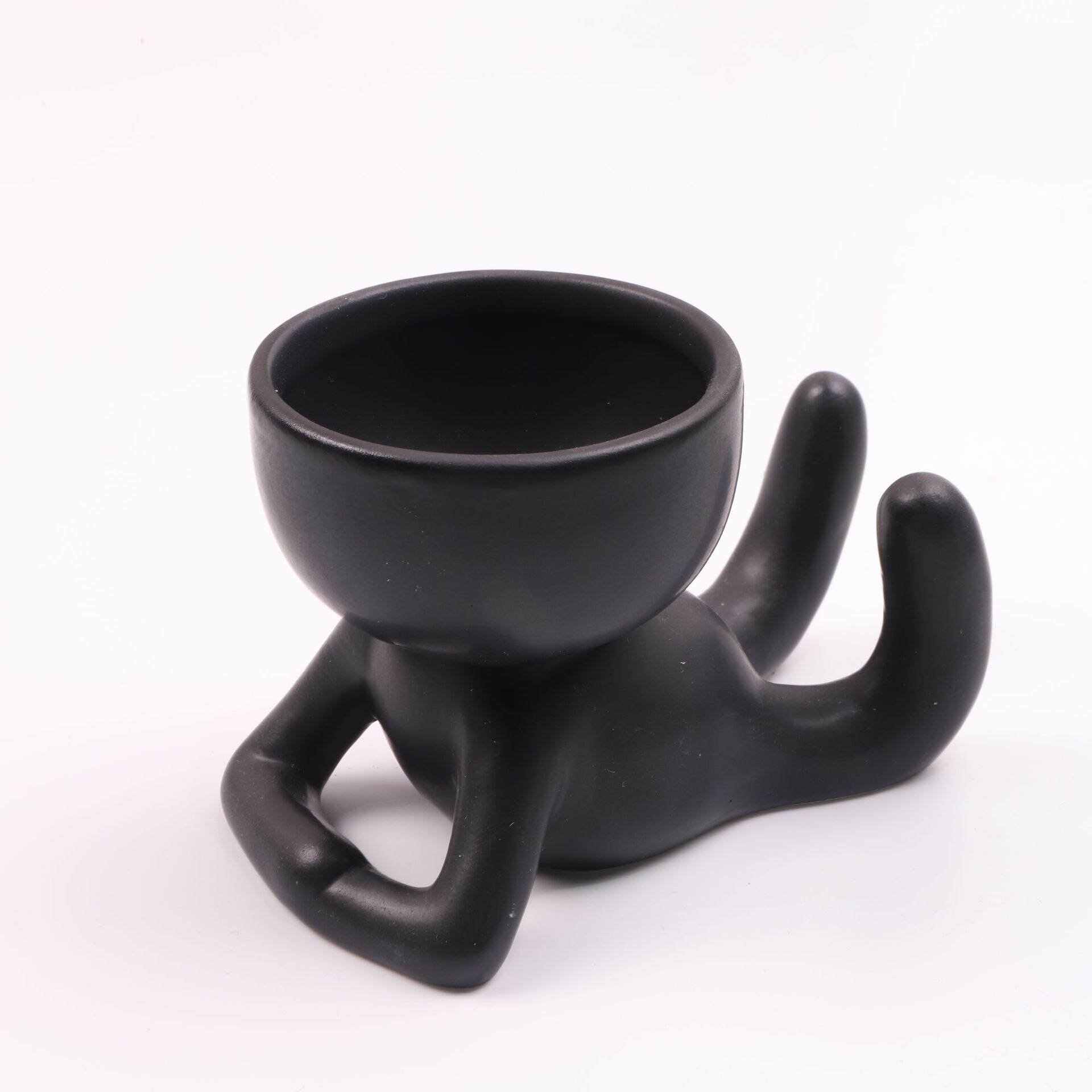 Ceramic Crafts Fleshy Flower Vase Home Decoration Humanoid Ceramic Flower Pot Vase Plant Pot: style 3
