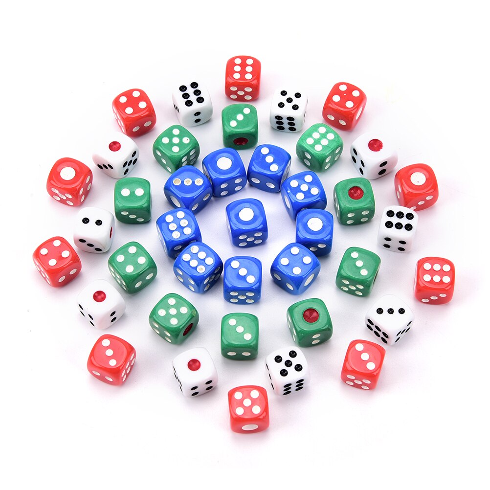 Game Dice 10 Pcs Acryl Transaprent D6 Dice, 6 Zijdig Gokken Kleine Dobbelstenen Voor Playing Game