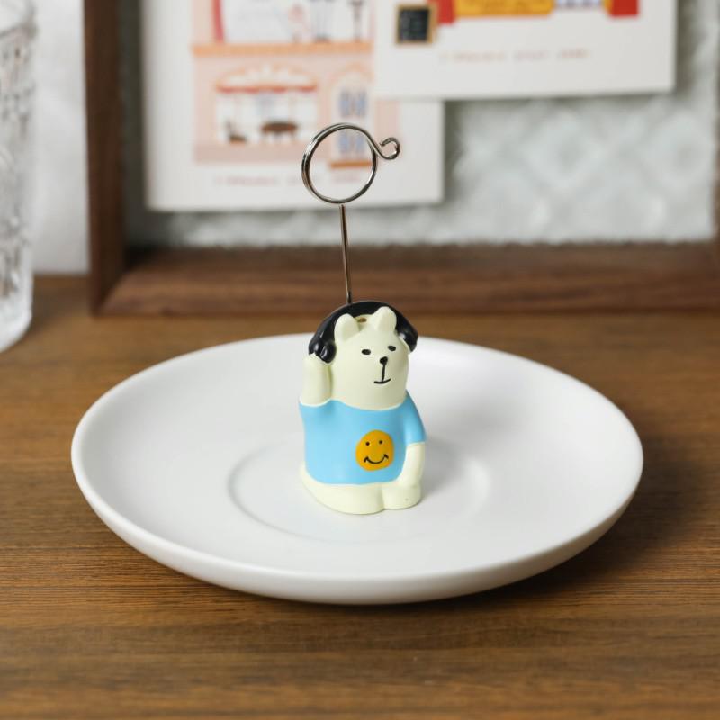 Leuke Kawaii Basis Bruiloft Tafel Naam Nummer Houder Feestdecoratie Kaarthouders Foto Memo Opmerking Foto Clip Houder: Black