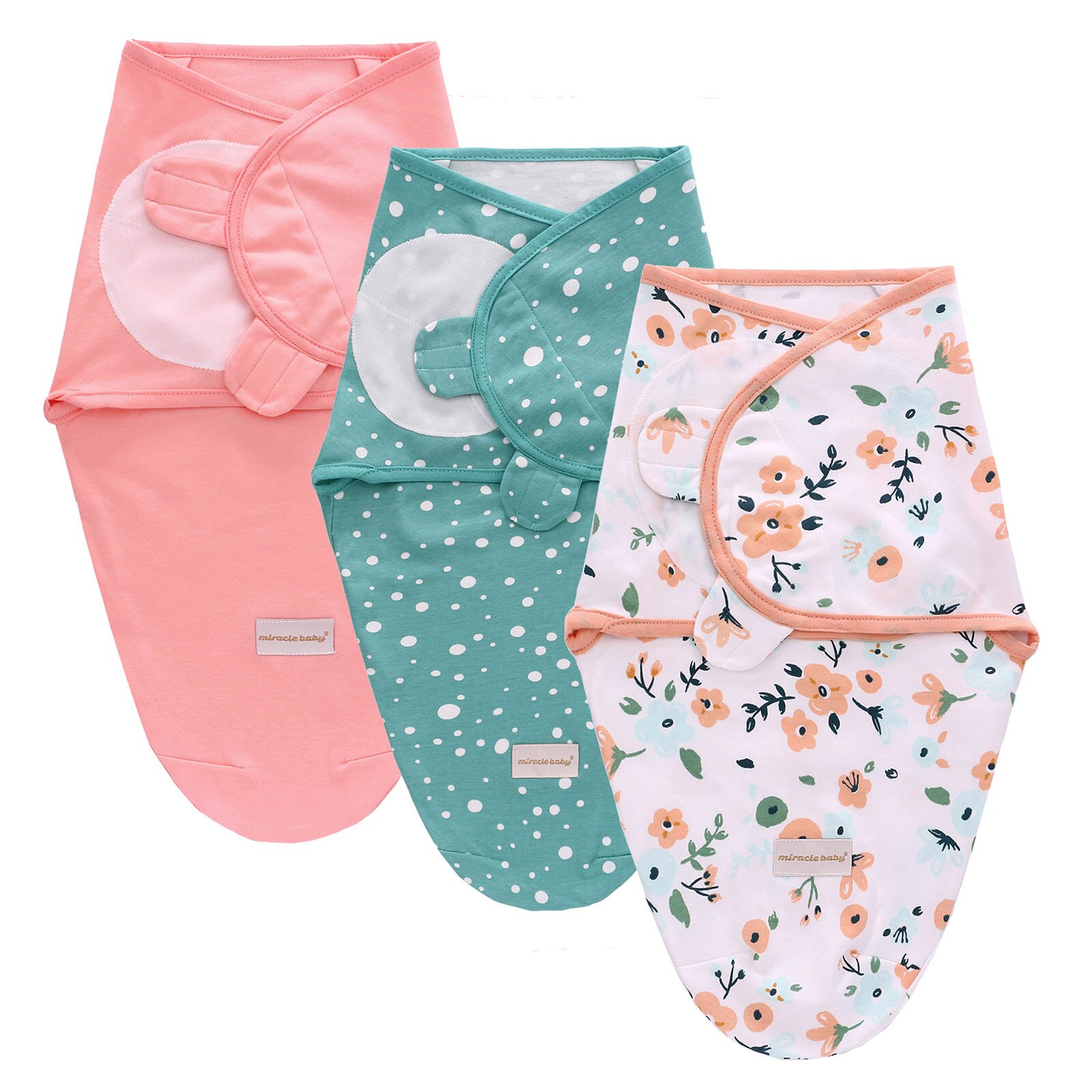3Pcs Baby Jongens Meisjes Deken Wrap Katoen Zachte Baby Inbakeren Slaapzak Voor 0-6 Maanden Pasgeborenen Baby beddengoed Deken: C 0-3 Months