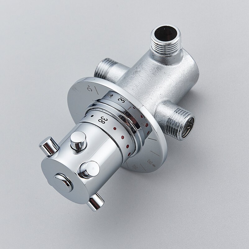 Messing Thermostatische Mengkraan Voor Douche Systeem Water Temperatuurregeling Kraan Regelklep Badkamer Kraan Valve G1/2
