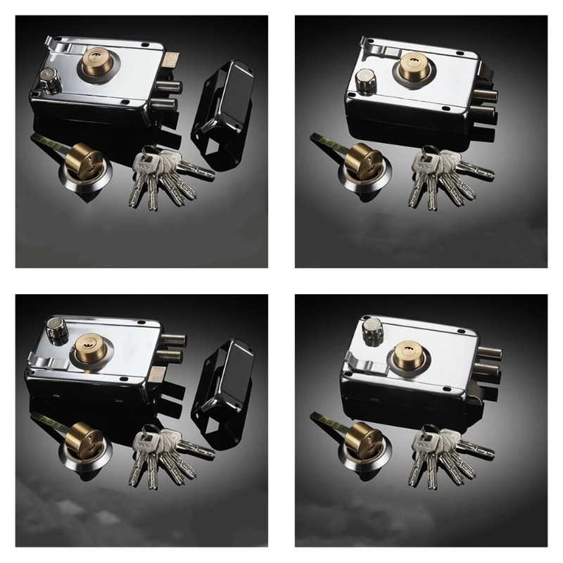 Door Lock Strong Deadbolt Home Security Universal Exterior Anti-theft Accessory Stainless Steel Multiple Insurance Smooth