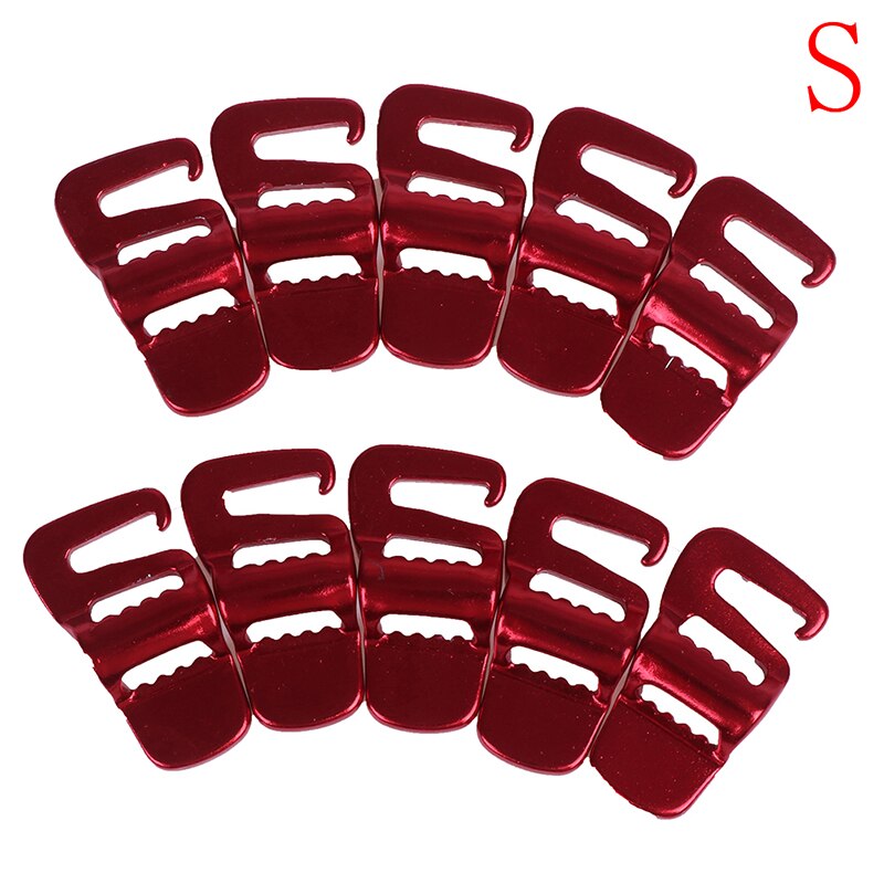 10Pcs Draagbare Rugzak Snelle Binding Gesp Bagage Pakket Aanscherping Gesp Tent Touw Spanner Haak Outdoor Gereedschap: S