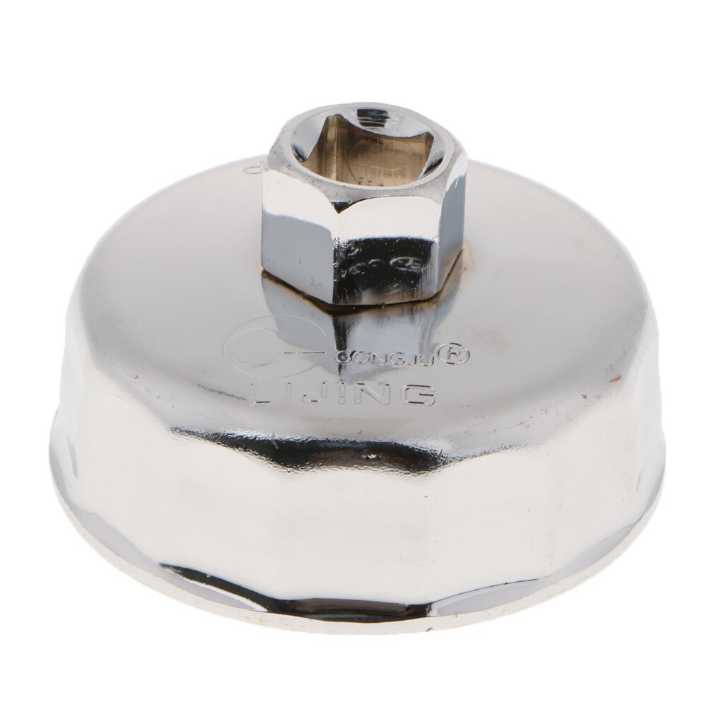 Oliefilter kop skruenøgle hus værktøjsfjerner hætte olierist, dia 66mm,14 riller, stål og forkromet, til toyota