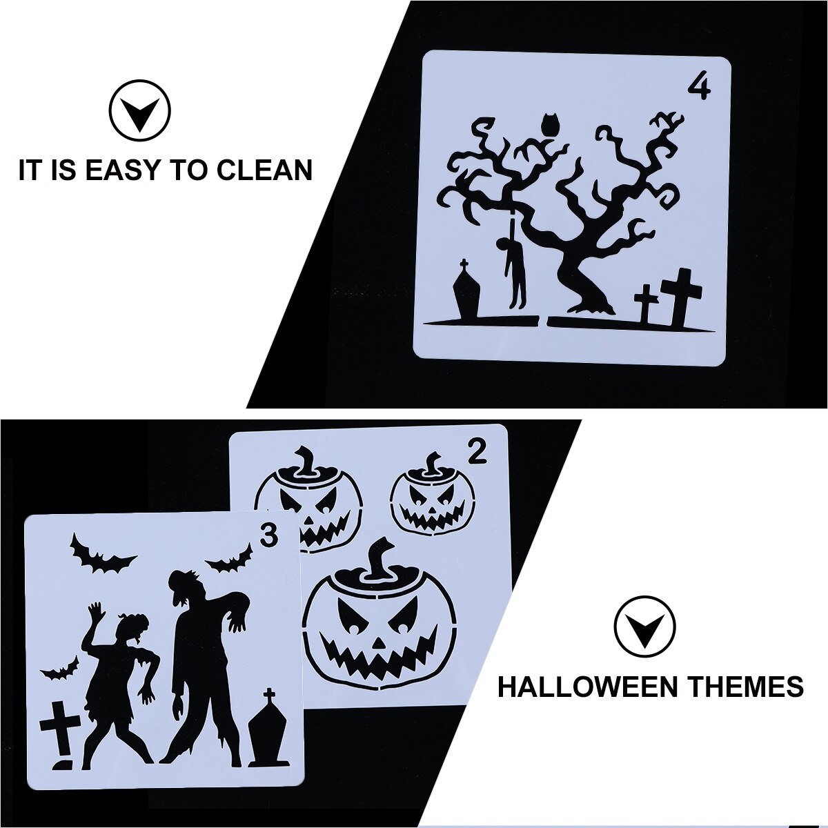 15pcs Halloween Stencil Painting Templates Drawing Template (Random Style)