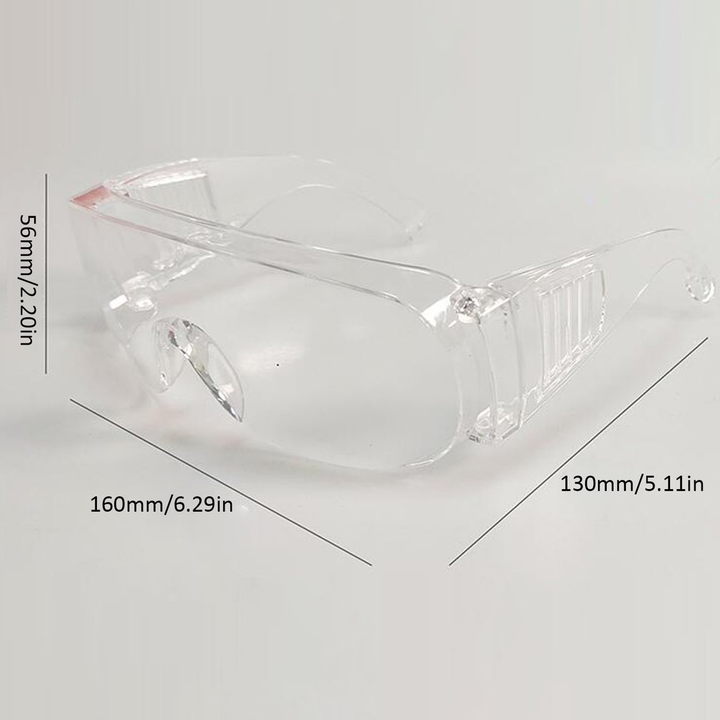 Beskyttelsesbriller fungerer anti støv øje anti-tåge antisand vindtæt anti støv spyt gennemsigtige beskyttelsesbriller øjenbeskyttelse